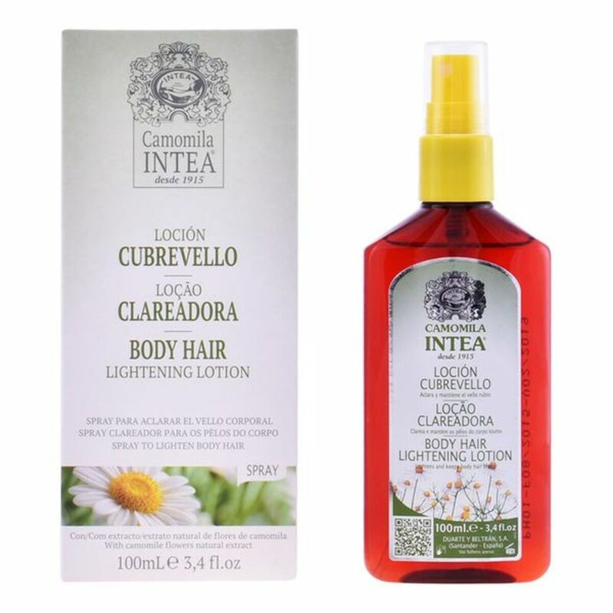 Body Hair Lightening Lotion Camomila Intea 100 ml hudplejeemballage