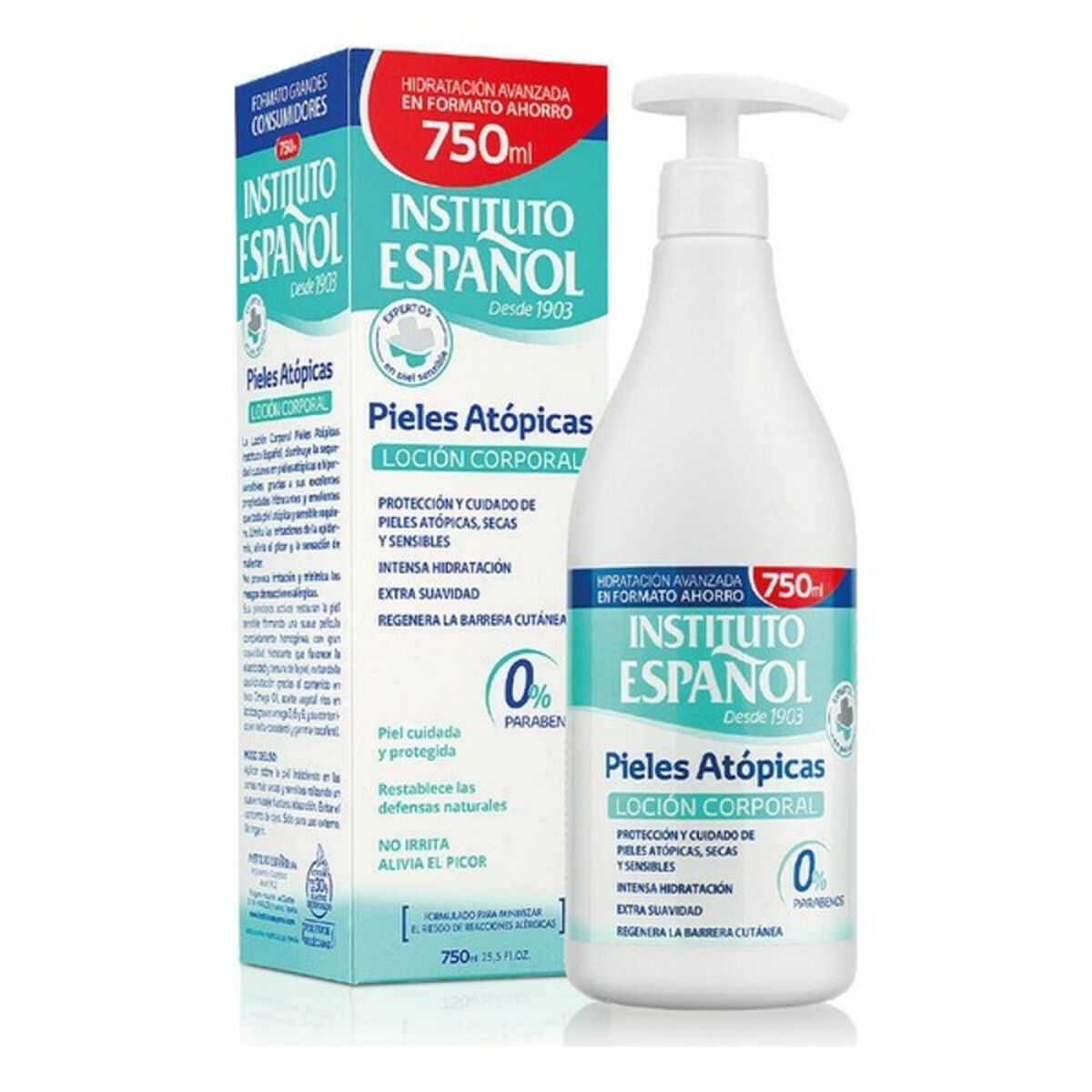 Body Lotion Instituto Español Instituto Español 750 ml til mænd hudplejeemballage