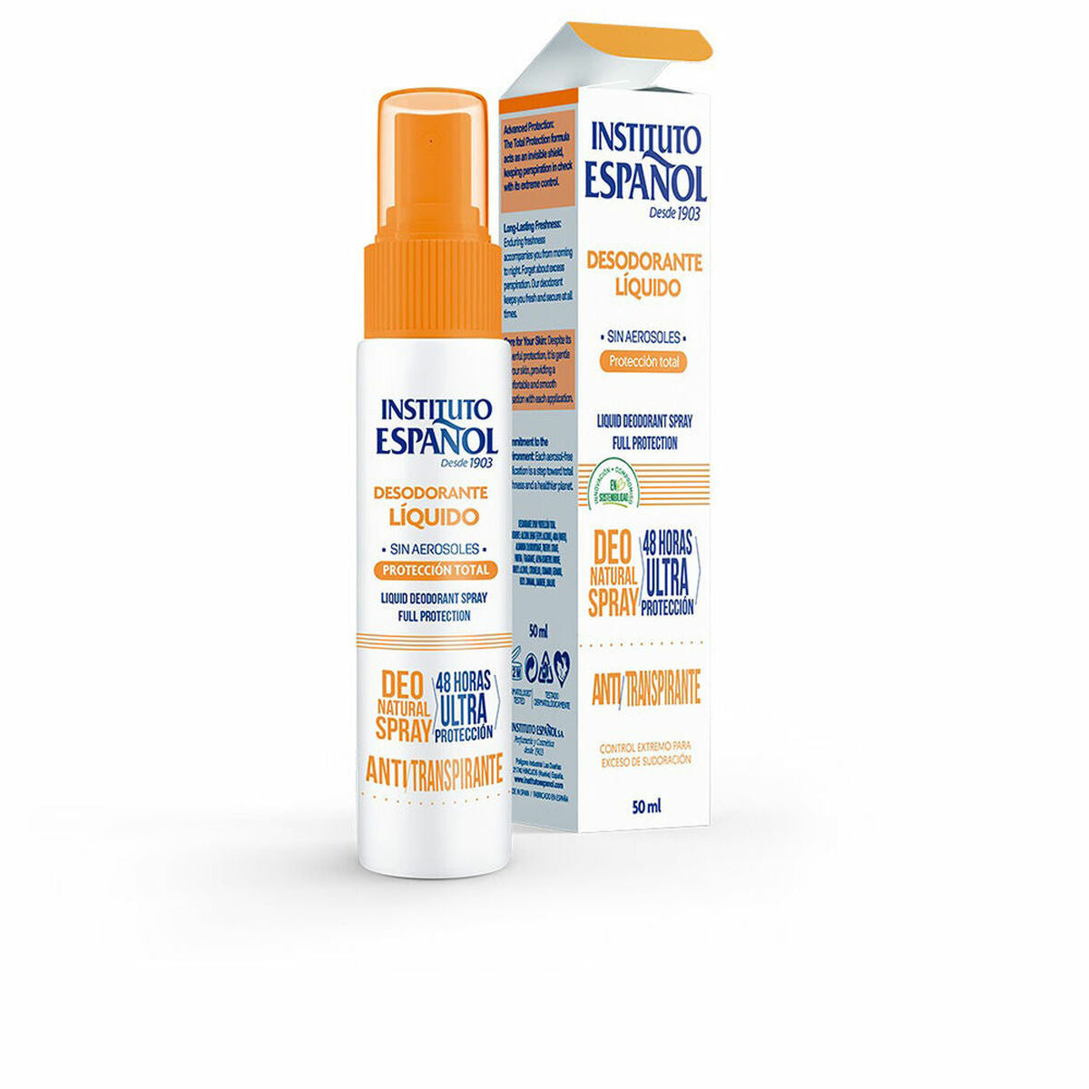 Deodorant Instituto Español PROTECCIÓN TOTAL 50 ml produktemballage
