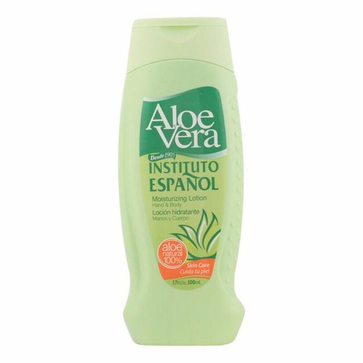 Fugtgivende Aloe Vera Lotion Instituto Español Aloe Vera 500 ml hudplejeemballage
