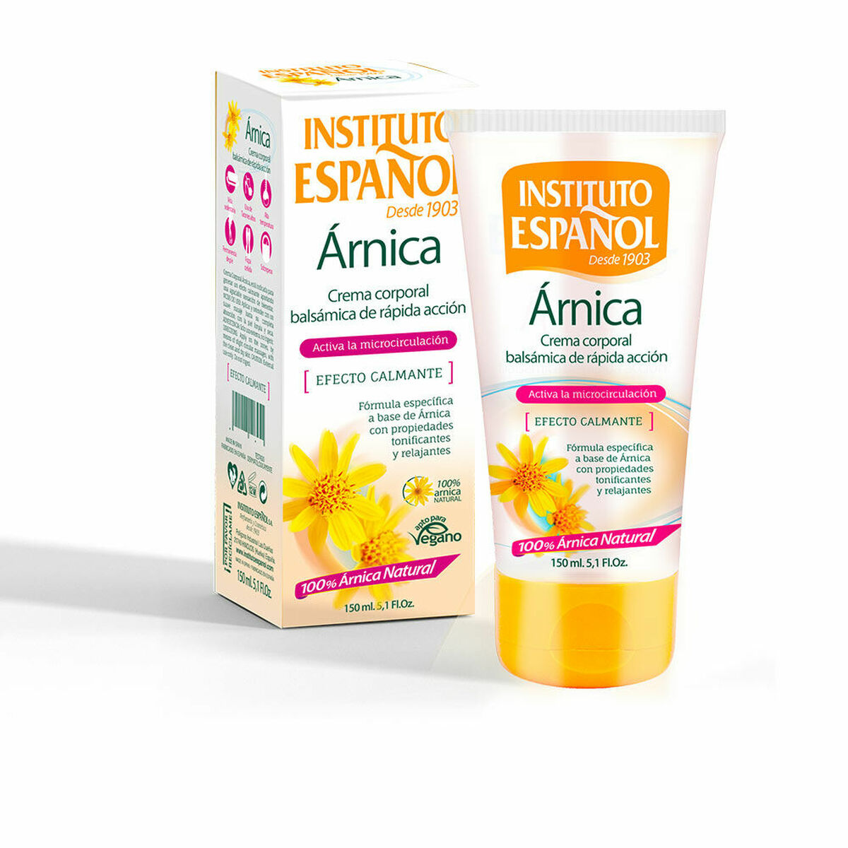 Body Cream Instituto Español Arnica 150 ml Soothing for Women hudplejeemballage