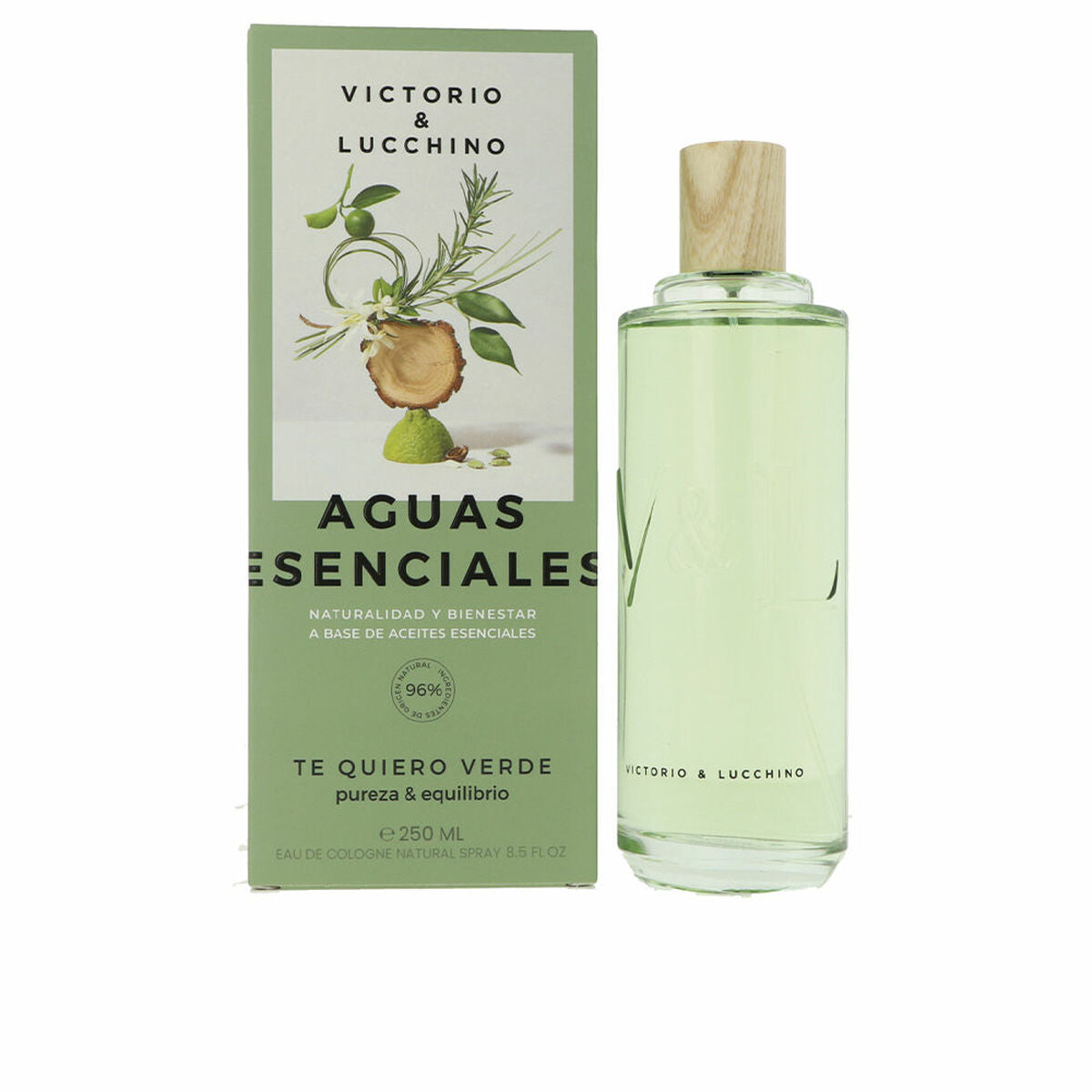 Dameparfume Victorio & Lucchino Aguas Esenciales Te Quiero Verde EDT 250 ml til kvinder flaske