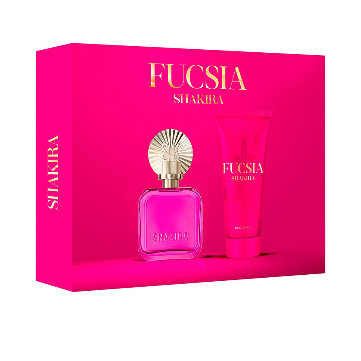 Dameparfumesæt Shakira FUCSIA 2 stykker til kvinder produktemballage