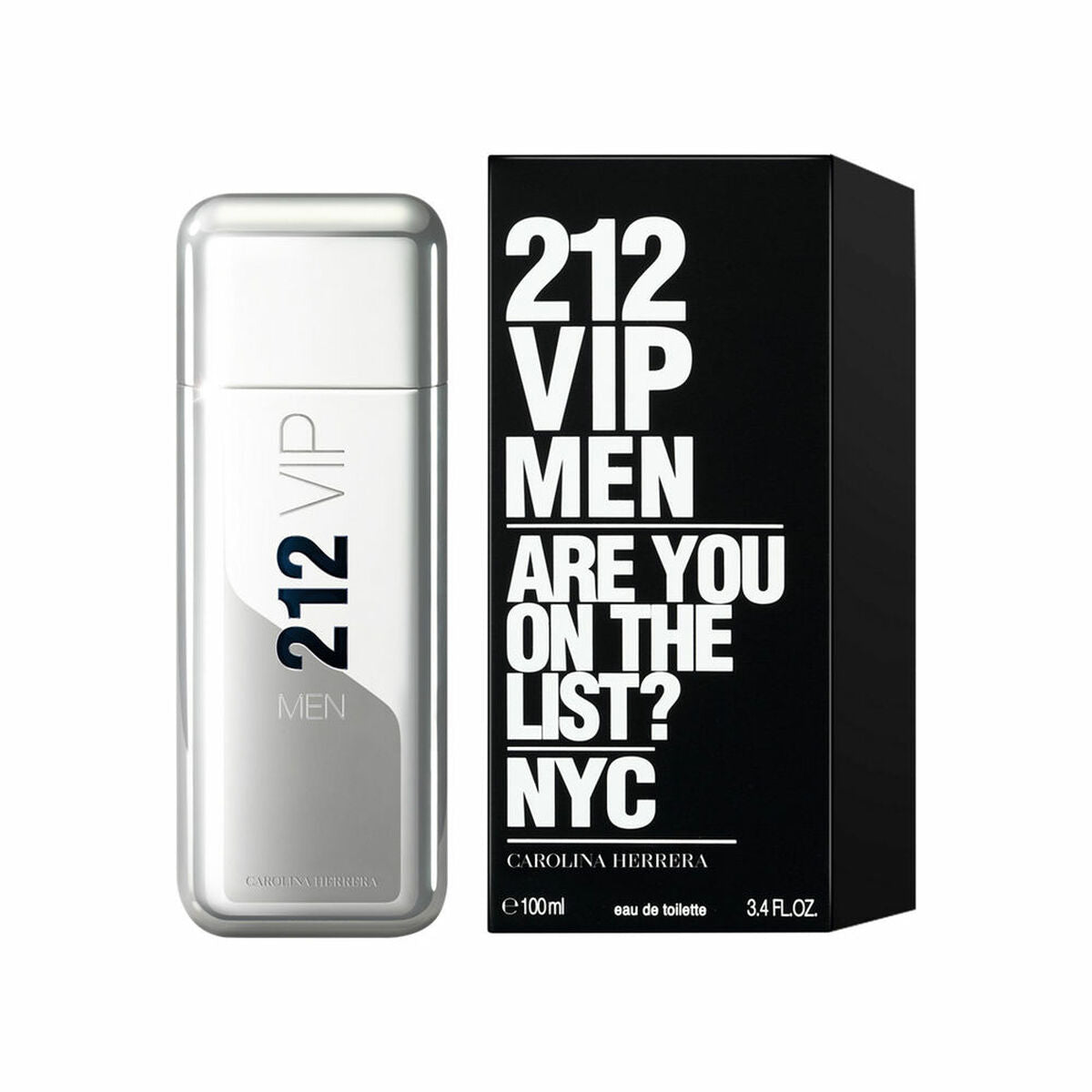 Herreparfume Carolina Herrera 212 VIP MEN 100 ml til mænd produktemballage