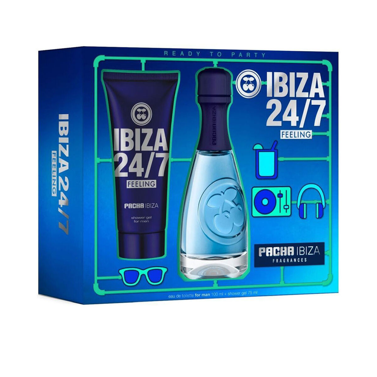 Herreparfumesæt Pacha Ibiza 24/7 Feeling 2 stk. produktemballage