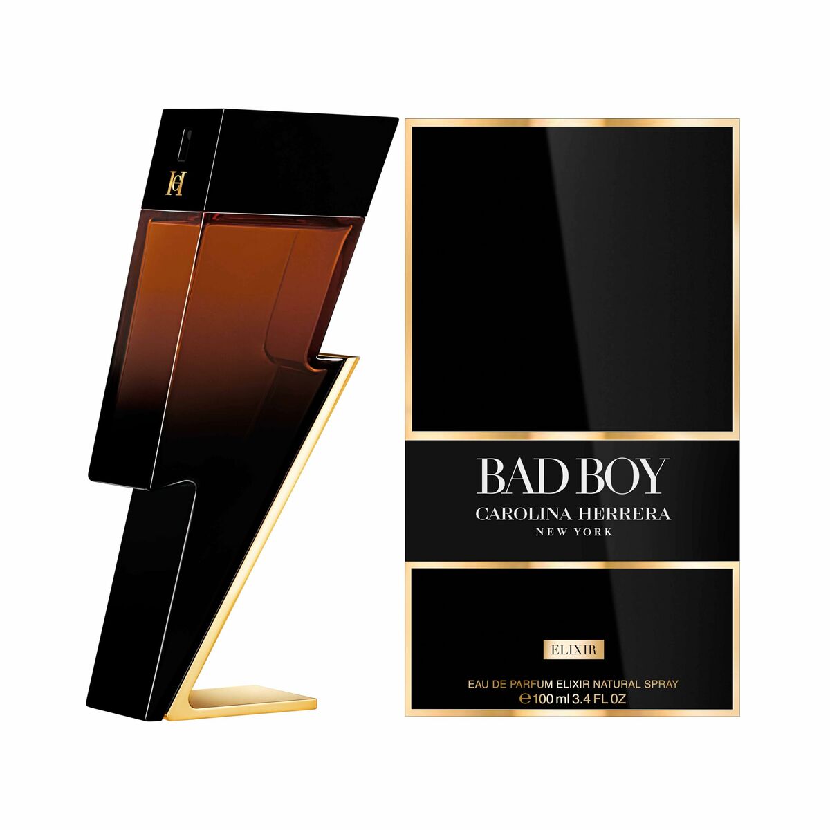 Herreparfume Carolina Herrera BAD BOY 100 ml til mænd produktemballage