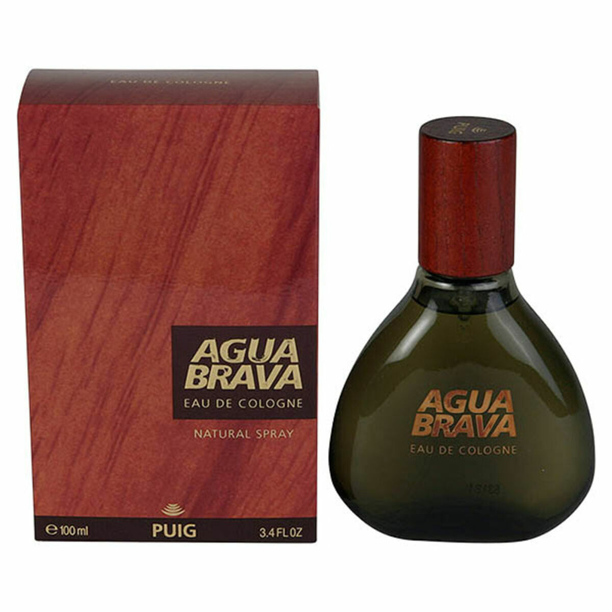 Herreparfume Puig Agua Brava EDC 100 ml til mænd produktemballage
