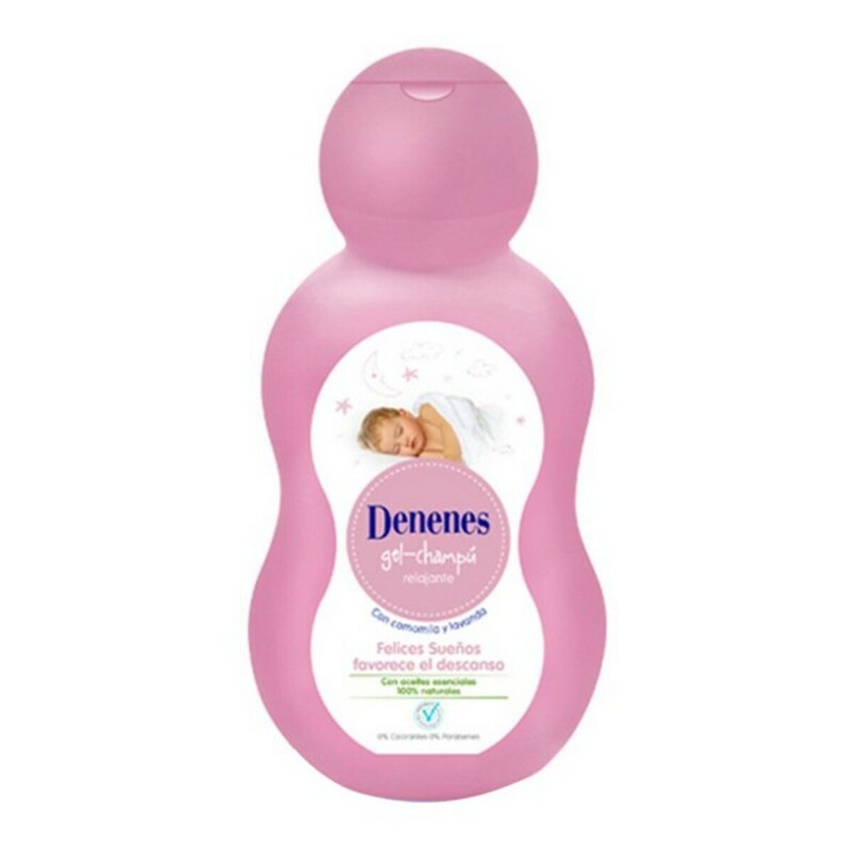 Afslappende gel og shampoo Denenes Felices Sueños 500 ml shampooflaske