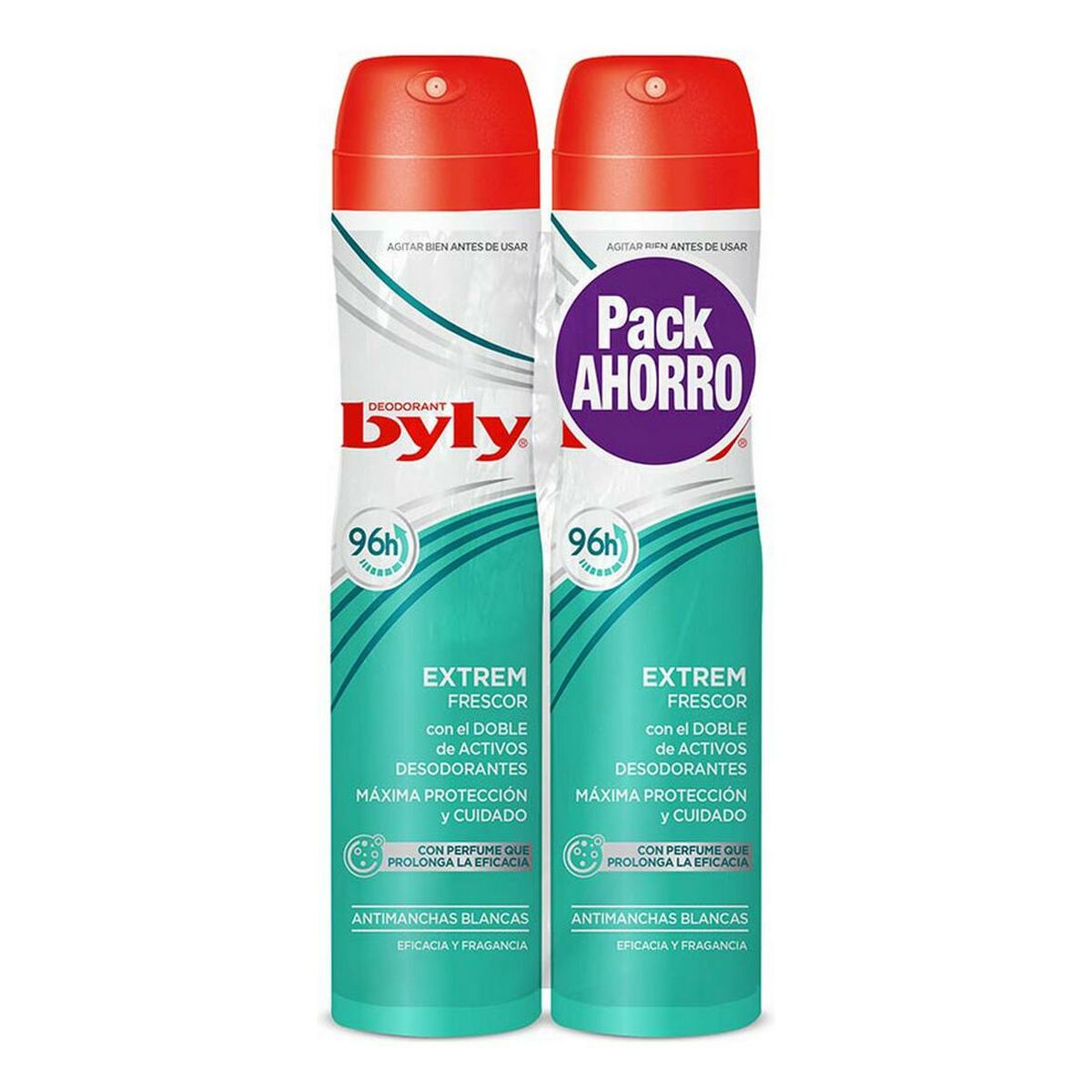 Invisible Anti-Stain Deodorant Extrem Byly (2 uds) til kvinder produktemballage
