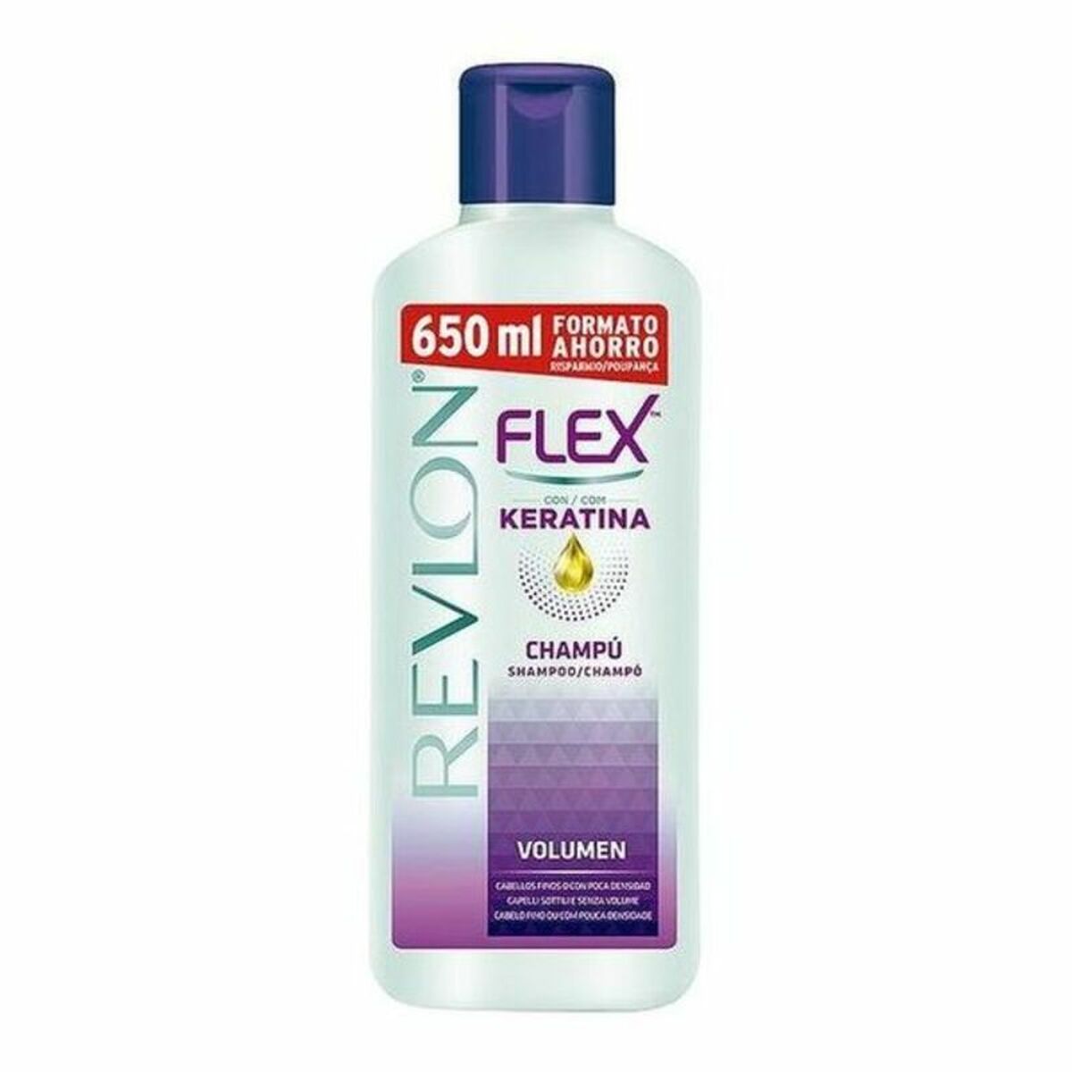 Shampoo Revlon Flex Keratin 650 ml shampooflaske