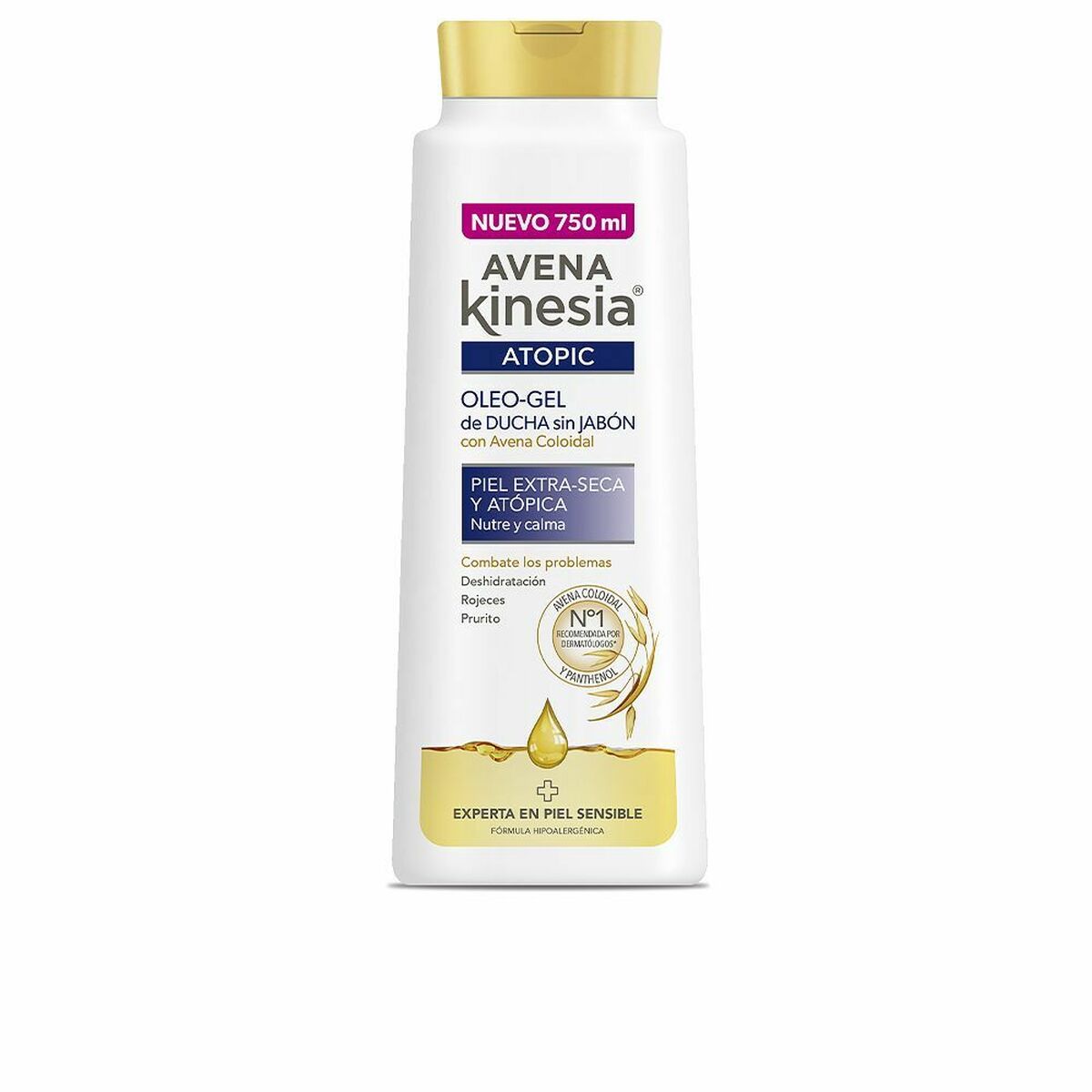 Shower Gel Avena Kinesia Avena Topic 750 ml Uden Sæbe hudplejeemballage