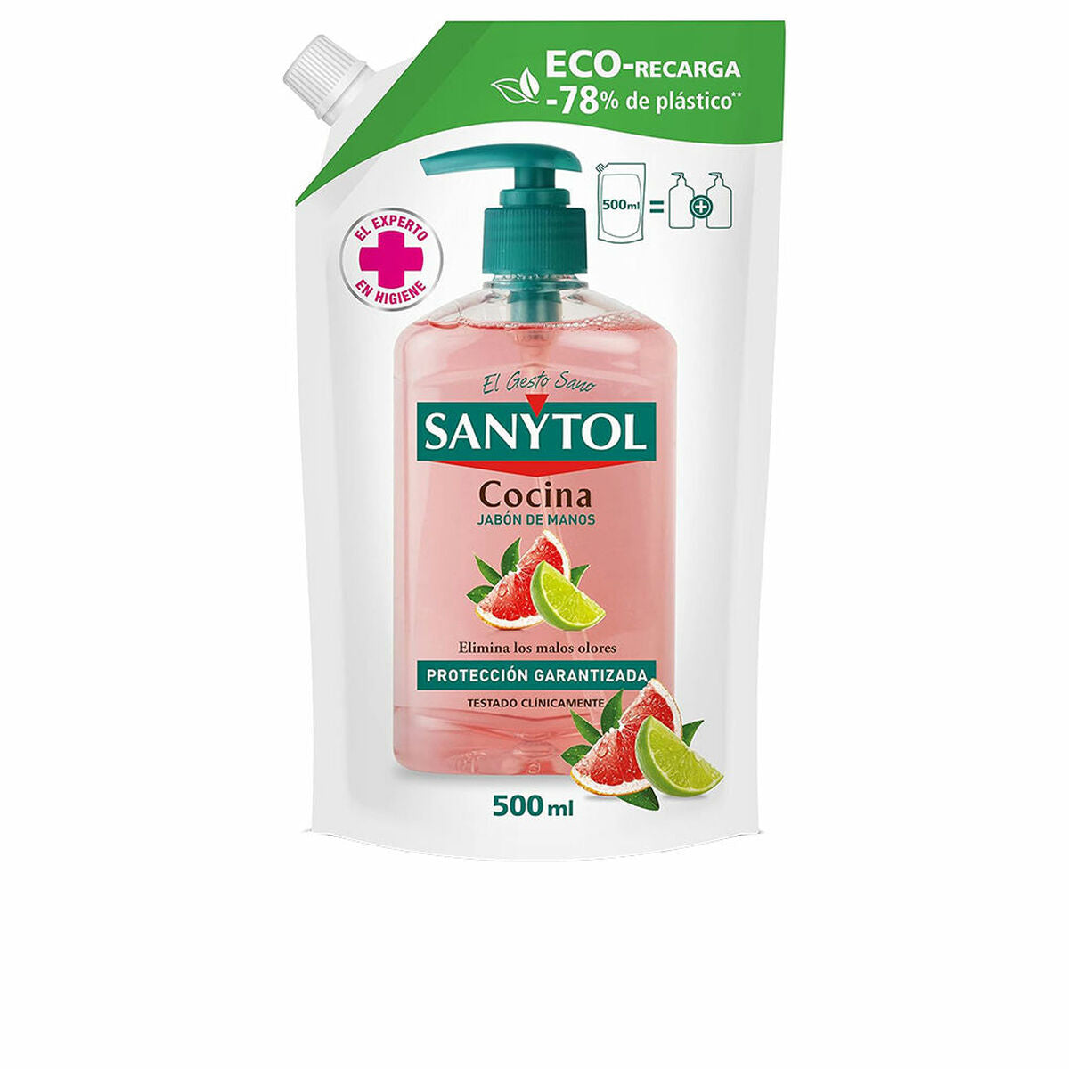 Håndsæbe Sanytol 500 ml Anti-bakteriel Køkken Refill produktemballage