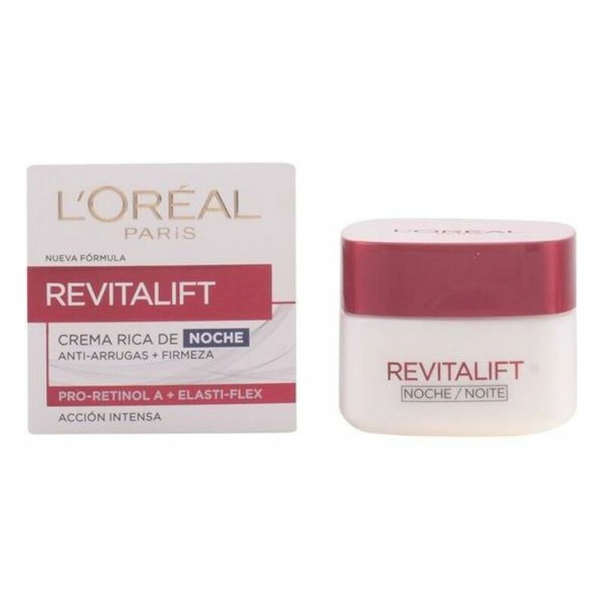 Night Cream Revitalift L'Oreal Make Up hudplejeemballage