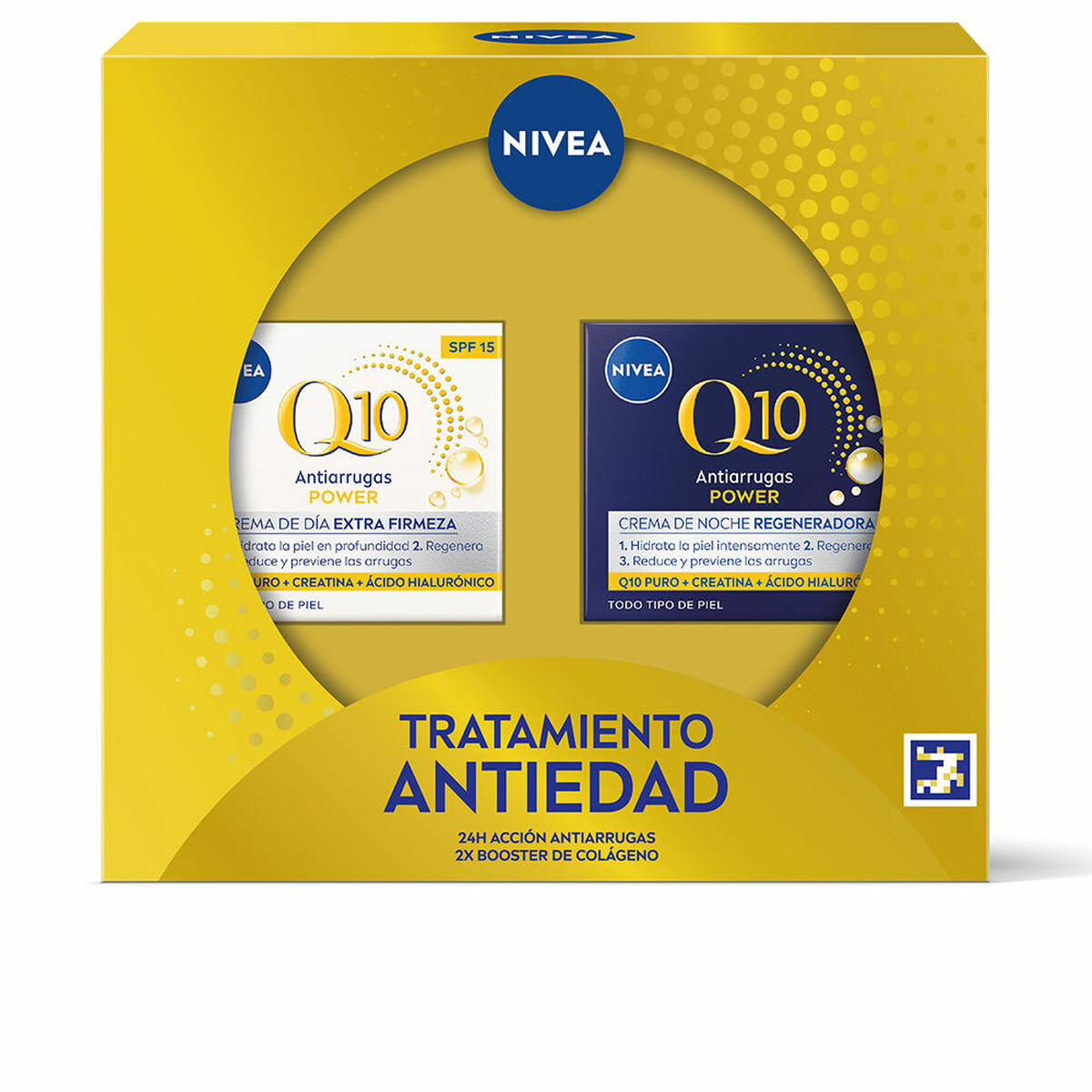 Make-up sæt Nivea Q10 ANTI-ARRUGAS 2 stks produktemballage