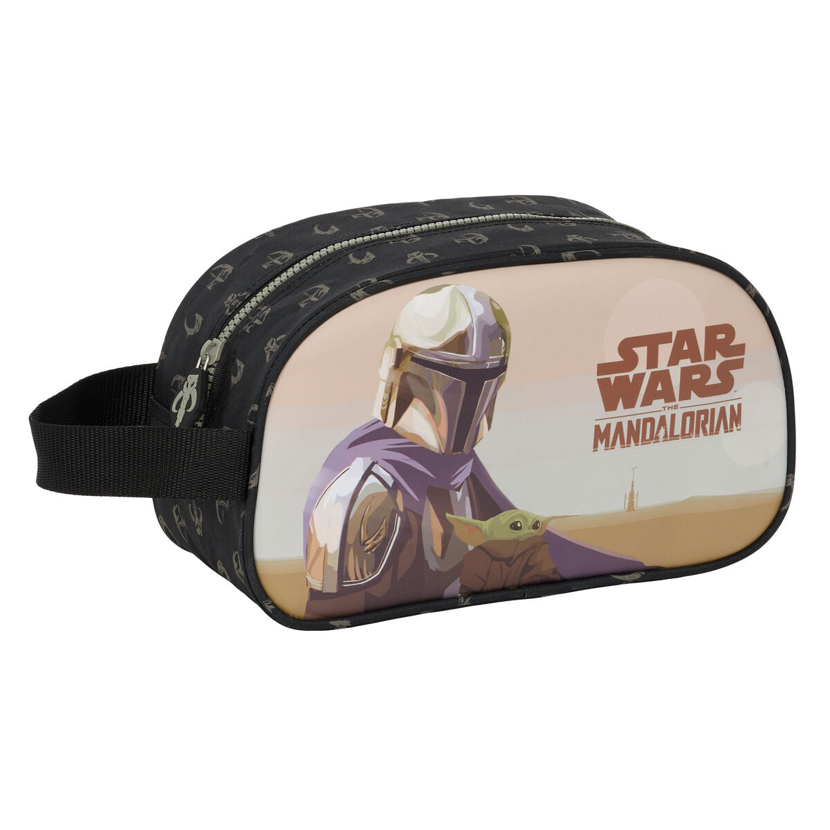 Skoletoilettaske The Mandalorian This is the way Sort 26 x 15 x 12 cm produktemballage