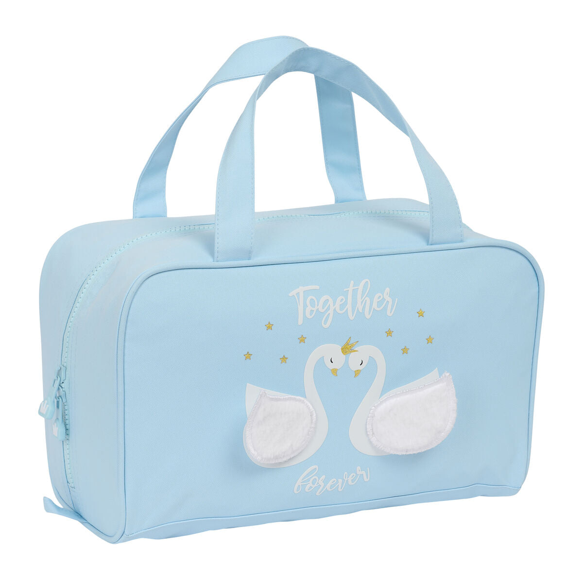 Skoletoilettaske Glow Lab Cisnes Lyseblå 31 x 14 x 19 cm produktemballage