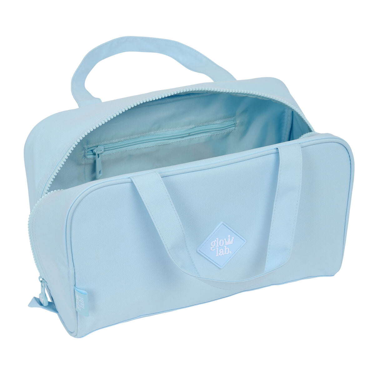 Skoletoilettaske Glow Lab Cisnes Lyseblå 31 x 14 x 19 cm produktemballage