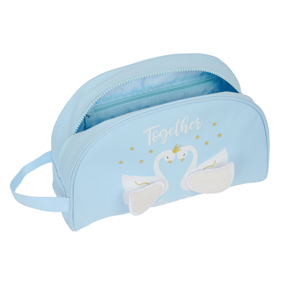 Skoletoilettaske Glow Lab Cisnes Lyseblå 28 x 18 x 10 cm produktemballage