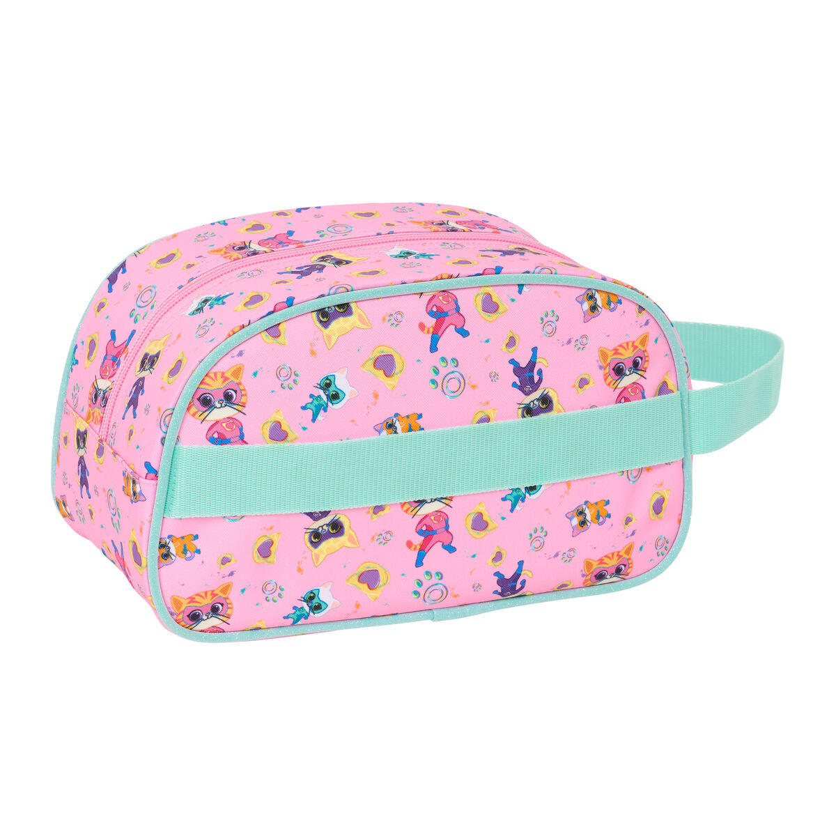 Travel Vanity Case SuperKitties Pink Turkis 26 x 15 x 12 cm produktemballage