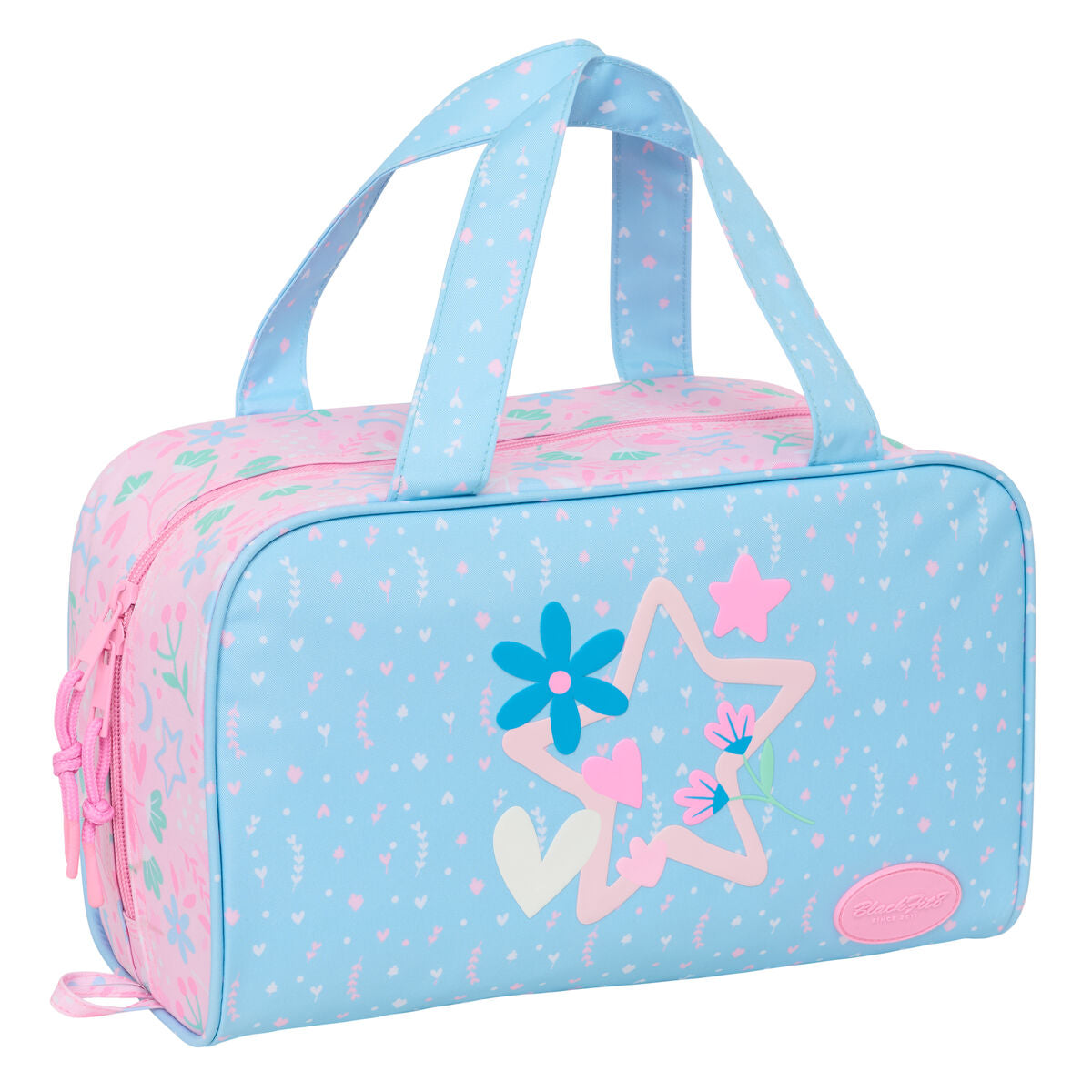 Travel Vanity Case BlackFit8 Smile Pink Lyseblå 31 x 14 x 19 cm produktemballage