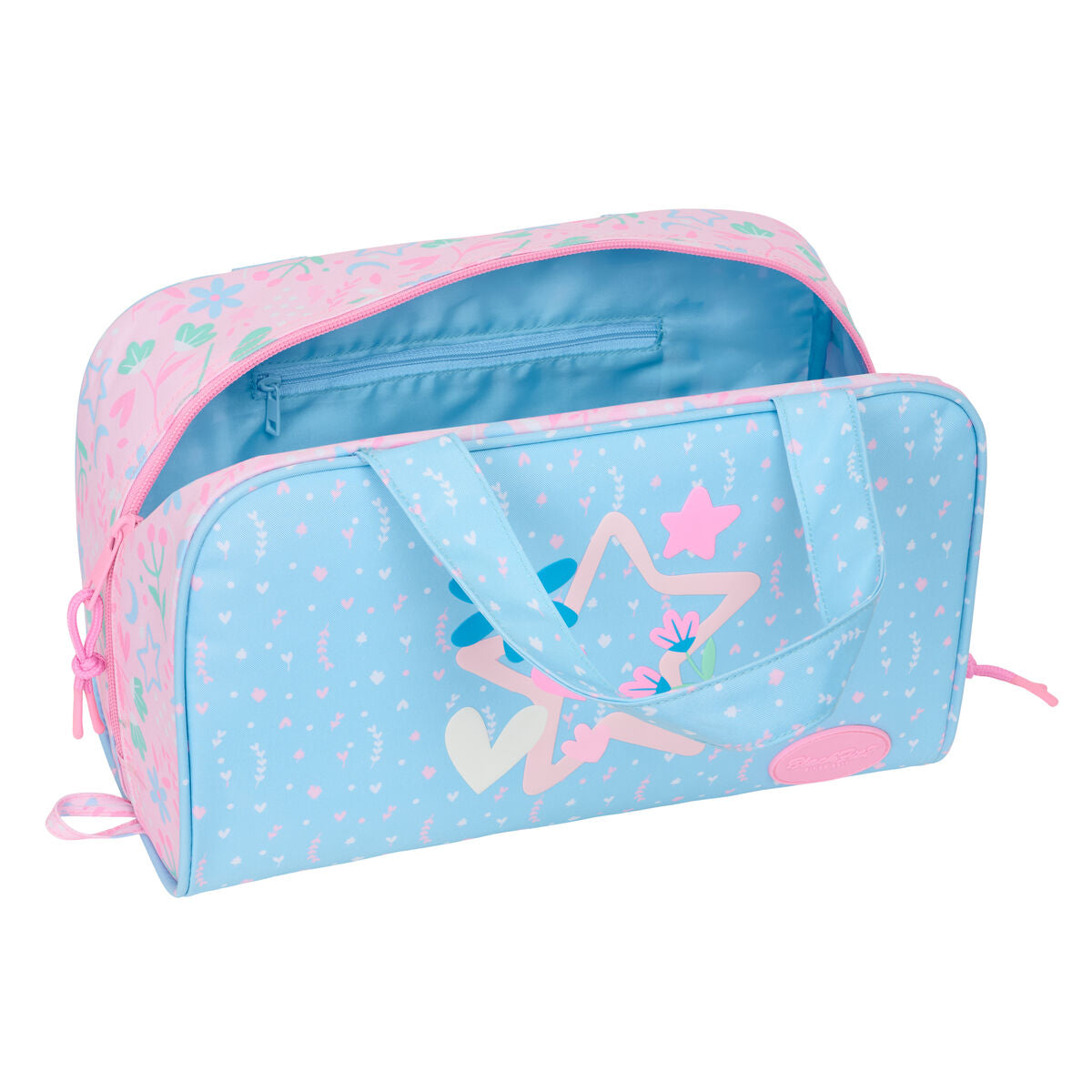 Travel Vanity Case BlackFit8 Smile Pink Lyseblå 31 x 14 x 19 cm produktemballage
