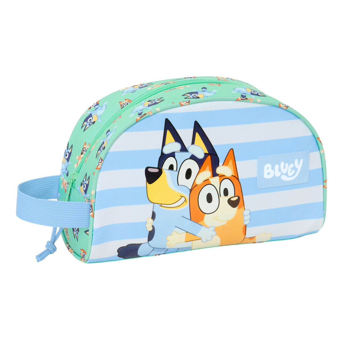 Skoletoilettaske Bluey Sisters produktemballage