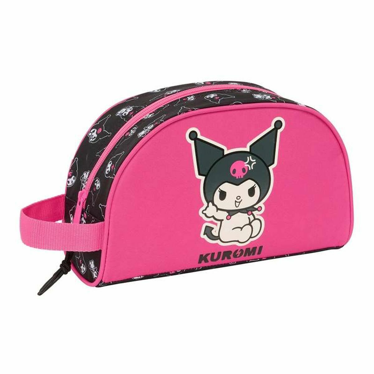 Skoletoilettaske Kuromi Sort Fuchsia 26 x 16 x 9 cm produktemballage