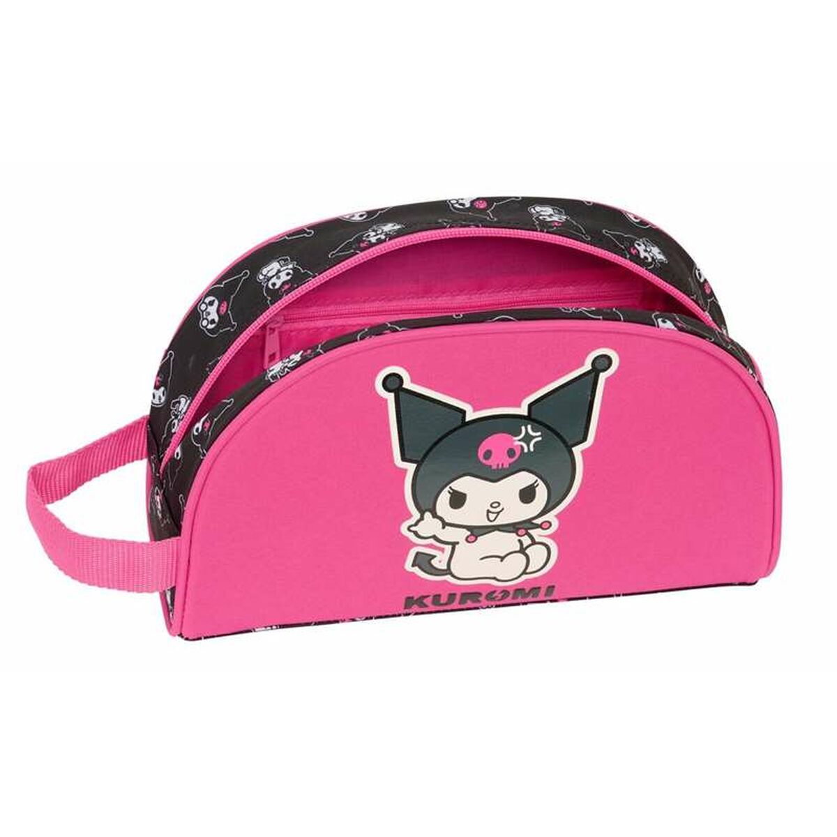 Skoletoilettaske Kuromi Sort Fuchsia 26 x 16 x 9 cm produktemballage