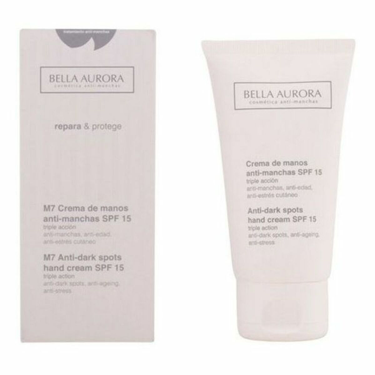 Anti-Brown Spot Hand Cream M7 Bella Aurora 75 ml hudplejeemballage
