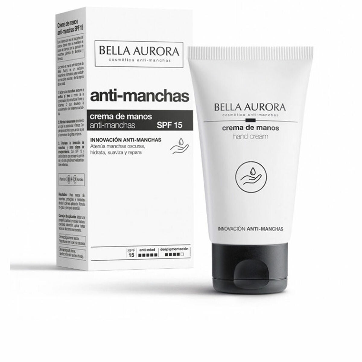 Anti-Brown Spot Hand Cream M7 Bella Aurora 75 ml hudplejeemballage