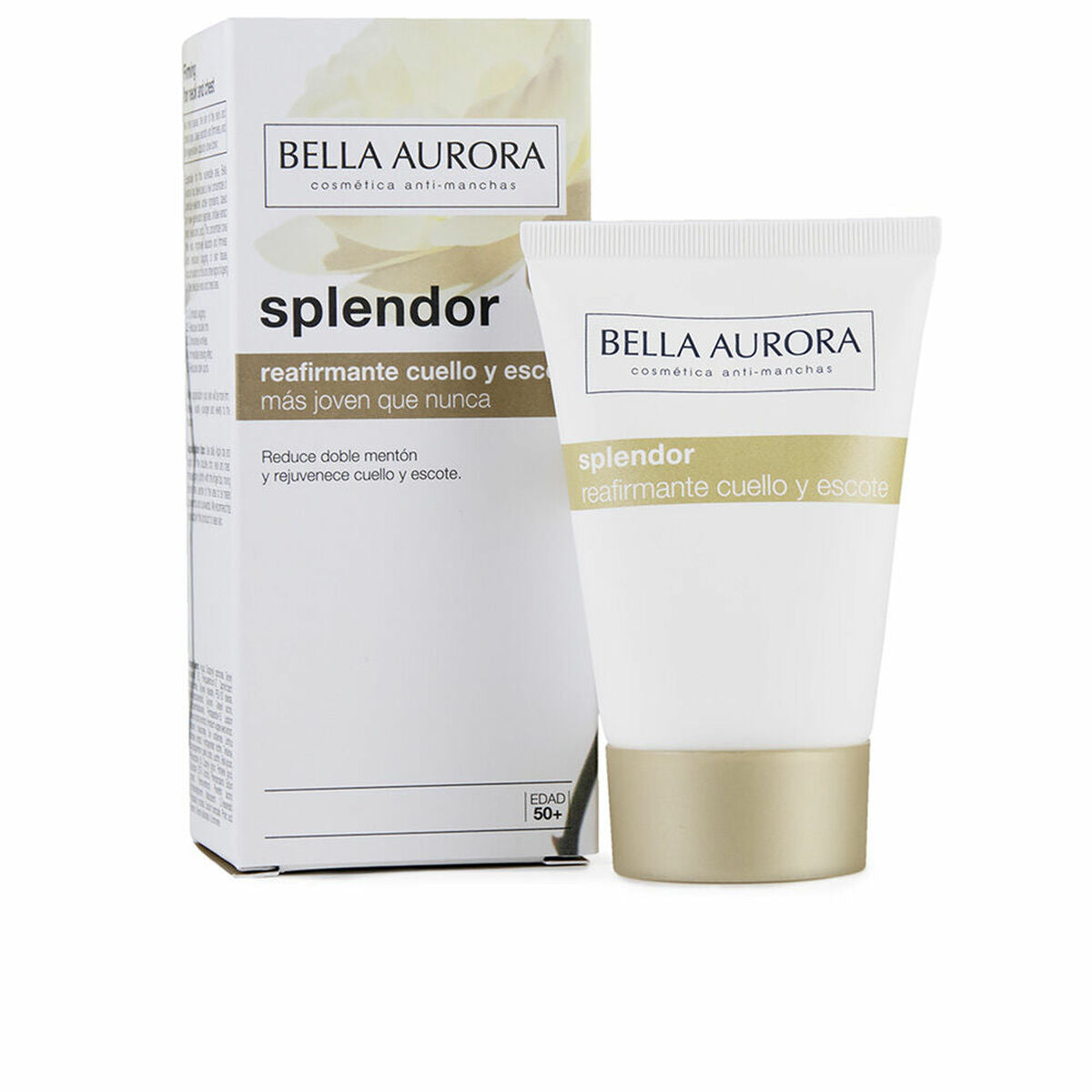 Opstrammende hals og décolletage creme Bella Aurora Splendor 50 ml til kvinder hudpleje emballage