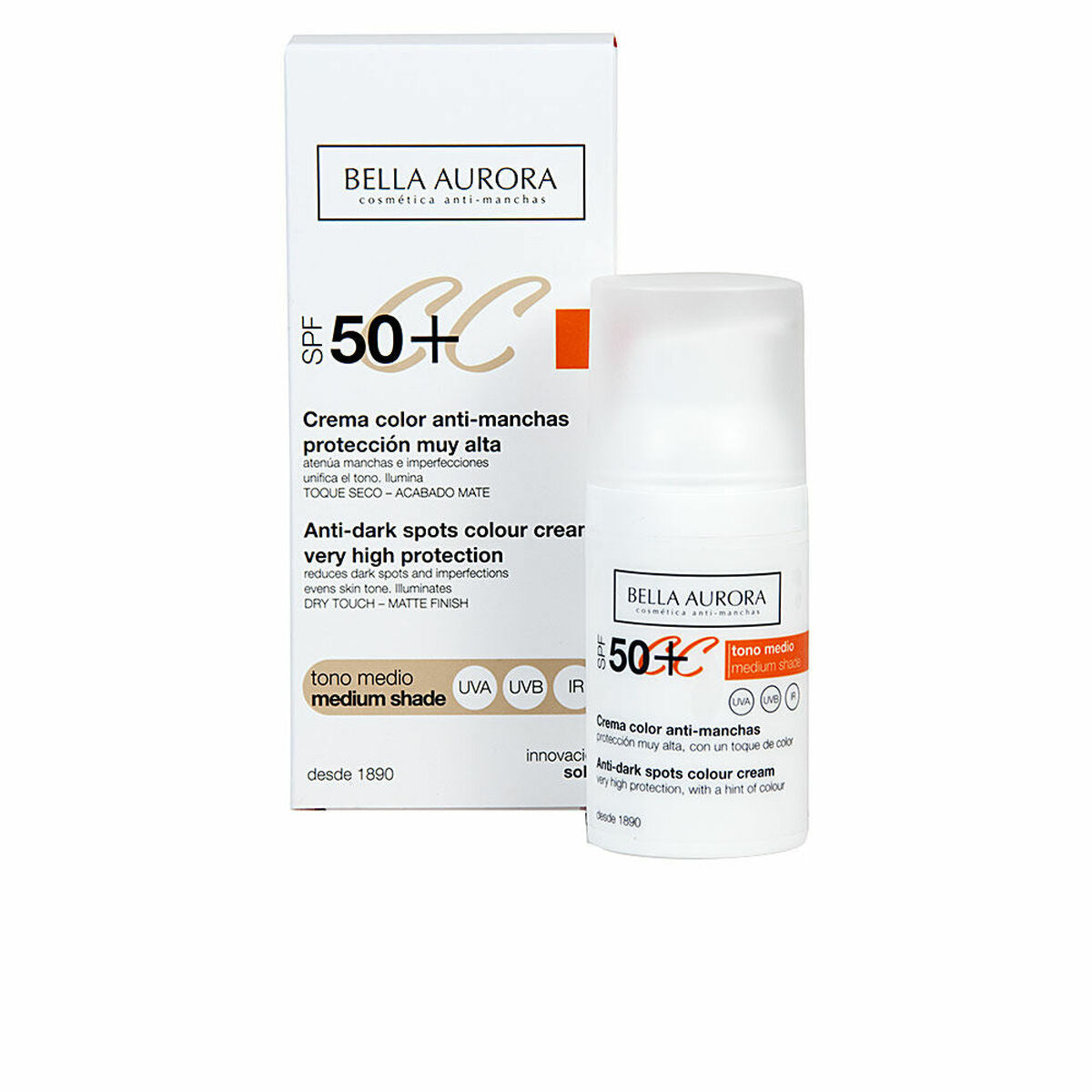 Anti-Brown Spot Cream Bella Aurora 30 ml Medium Tone til kvinder hudplejeemballage