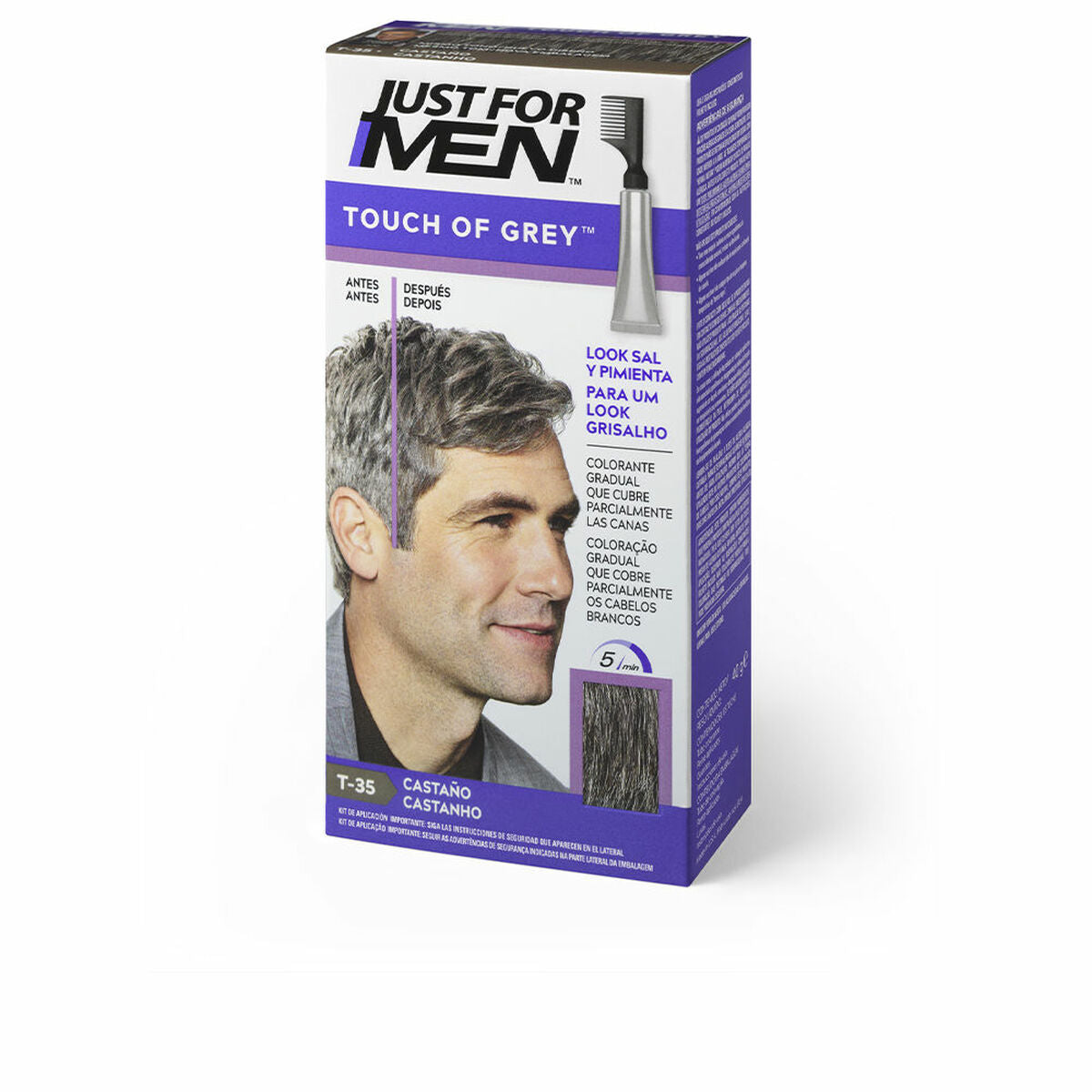Permanent Dye Just For Men 8.41385E+12 Brun 40 g produktemballage