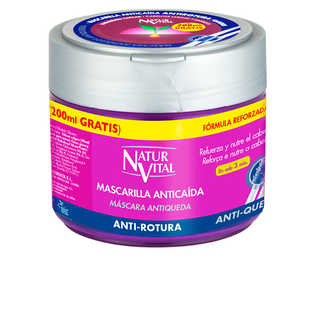 Anti-hårtab Cream Naturaleza y Vida Mascarilla Anticaída 500 ml hudplejeemballage