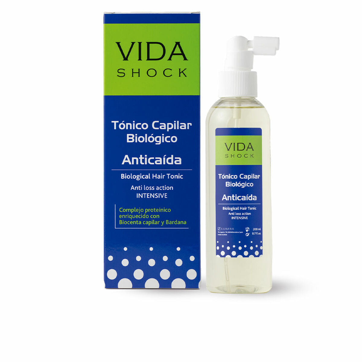 Toner Luxana Vida Shock 200 ml hudplejeemballage