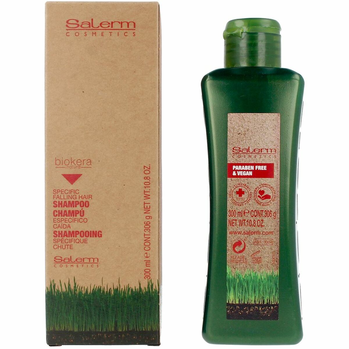 Anti-Hårtab Shampoo Salerm Biokera 300 ml shampooflaske