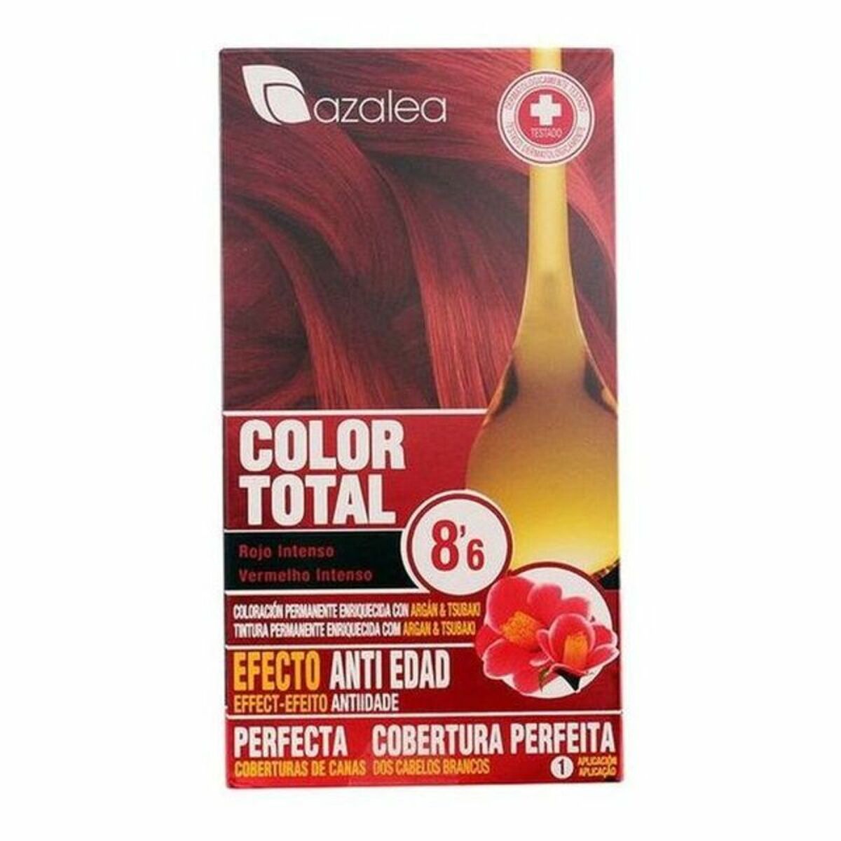 Permanent Anti-Ageing Dye Azalea Color Total Intense Ruby Platinum Blonde Nº 8,6-Rojo Intenso (1 enhed) til kvinder produkt