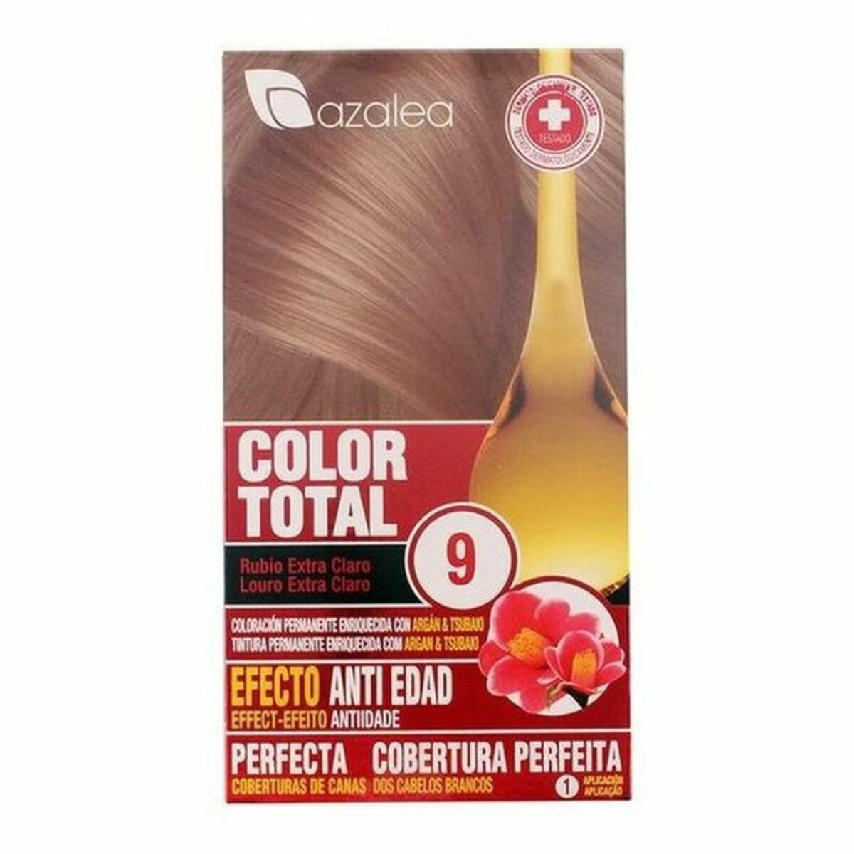 Permanent anti-aldringsfarve Azalea farve Total Bright Blond Platinum Blond Nº 9-Rubio Extra Claro (1 enhed) til kvinder produkt