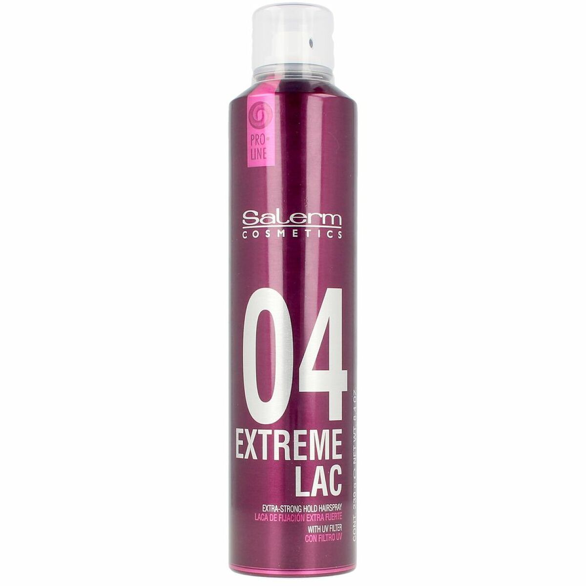 Extra Firm Hold Hårspray Salerm Extreme Lac 04 300 ml produktemballage