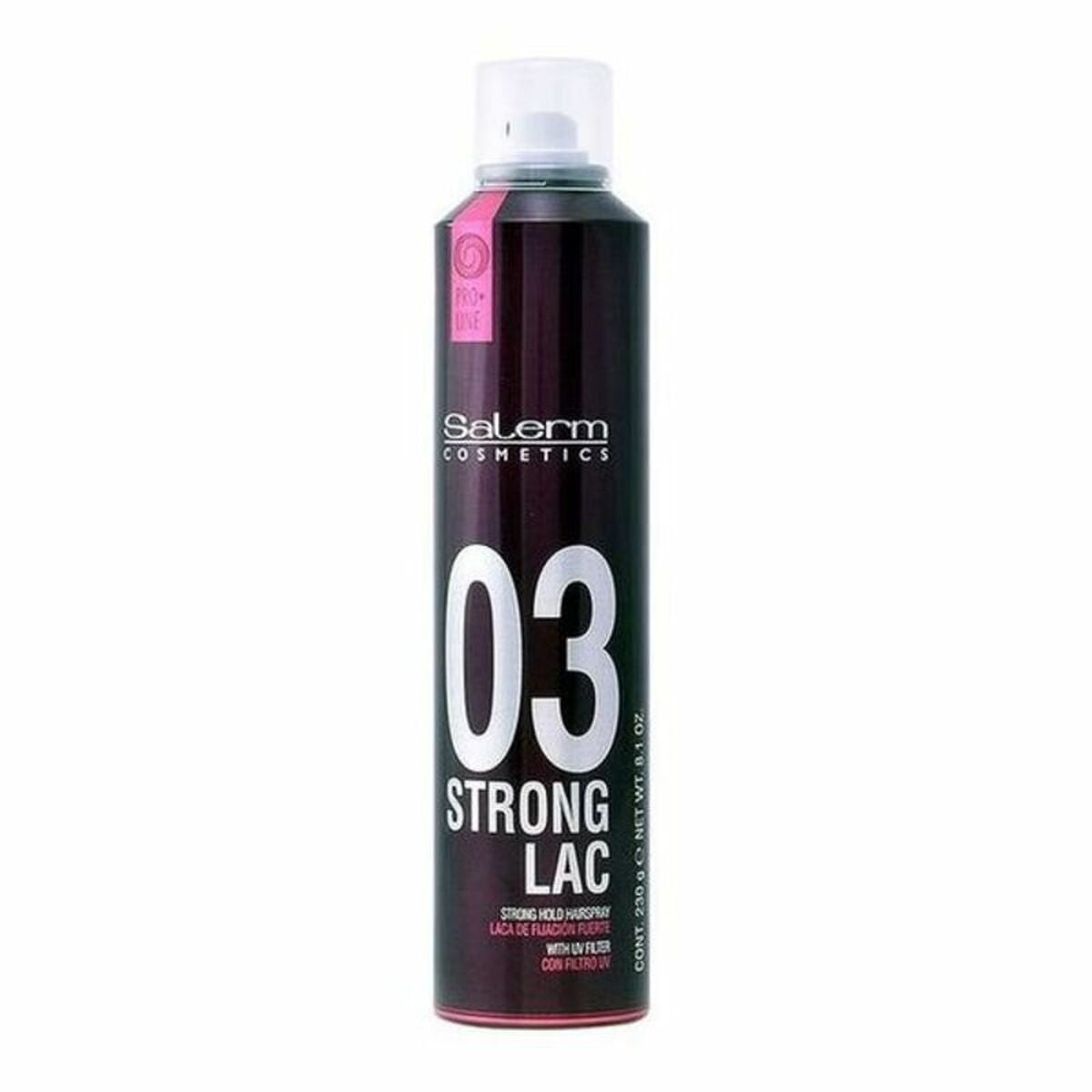 Hårspray Strong Lac Salerm produktemballage