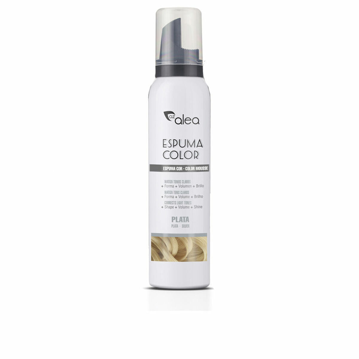 Semi-permanent farvestof Azalea ESPUMA COLOR Sølv 200 ml til kvinder produktemballage