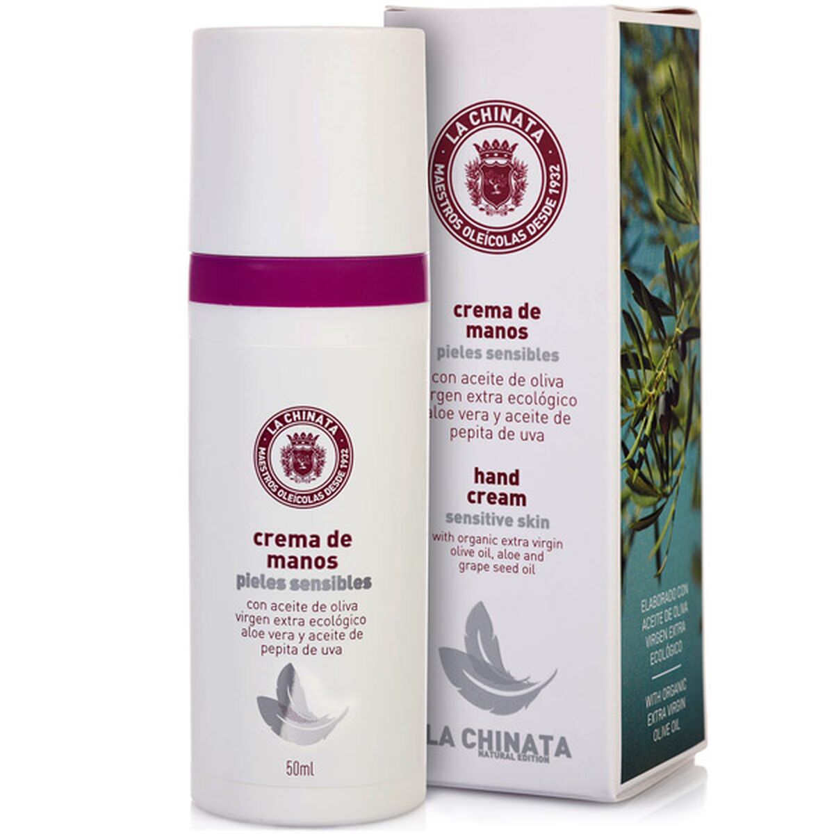 Håndcreme La Chinata Sensitive 50 ml hudplejeemballage
