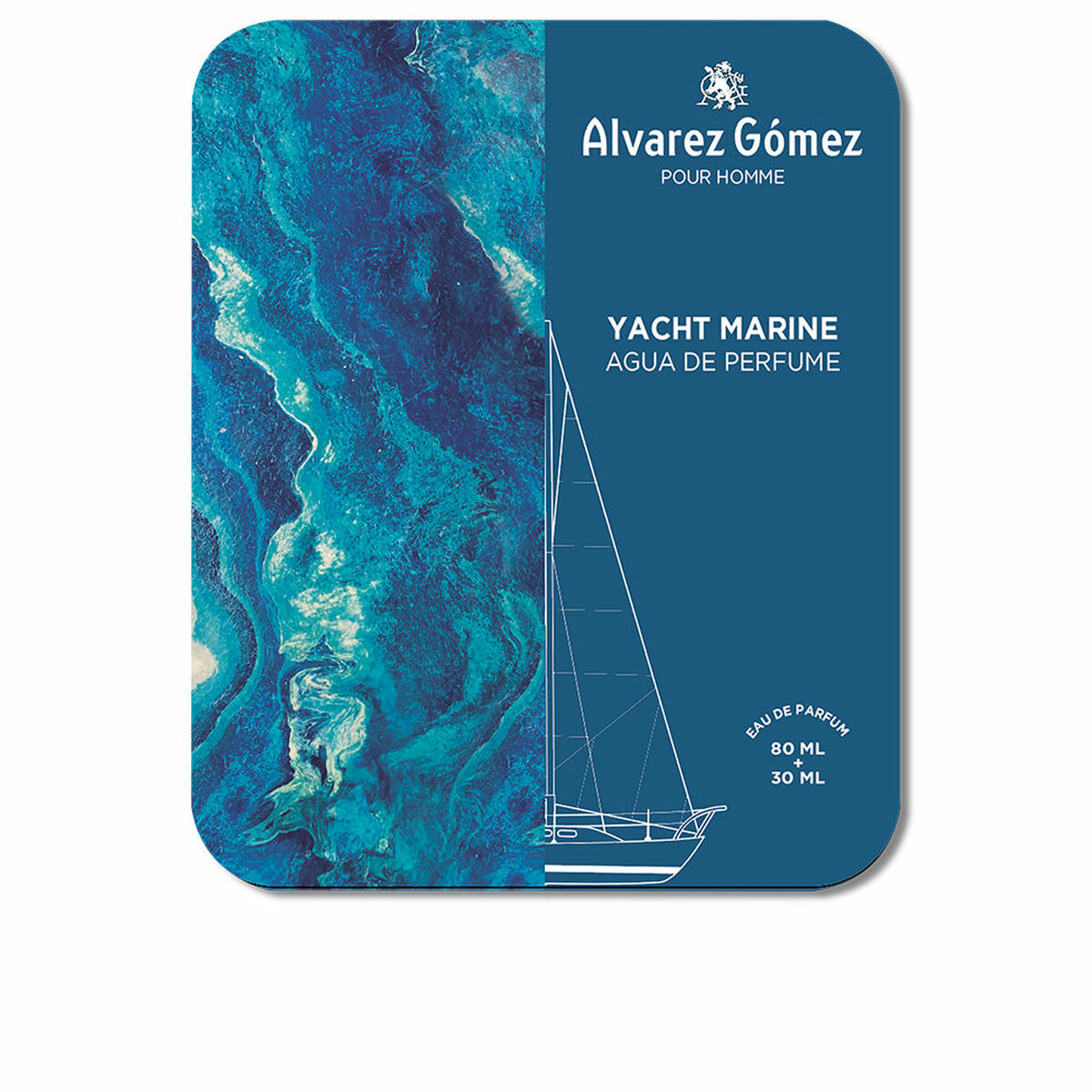 Herreparfumesæt Alvarez Gomez YACHT MARINE 2 stykker til mænd produktemballage