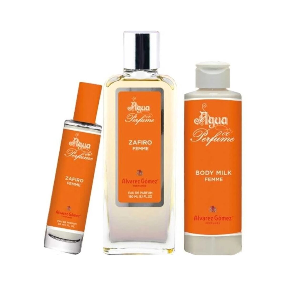 Dameparfumesæt Alvarez Gomez ZAFIRO FEMME EDP Zafiro Femme 3 stykker til kvinder flaske