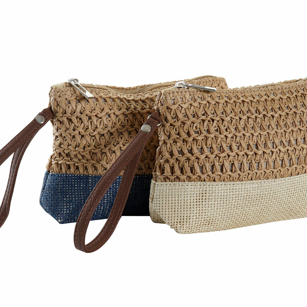 Toilettaske DKD Home Decor Fiber Gul Blå Hvid Rød Beige (4 Enheder) produktemballage