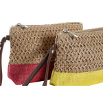 Toilettaske DKD Home Decor Fiber Gul Blå Hvid Rød Beige (4 Enheder) produktemballage