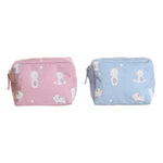 Travel Vanity Case DKD Home Decor Blå Hvid Grøn Pink polialgodon osos 15 x 6 x 12 cm (2 enheder) produktemballage