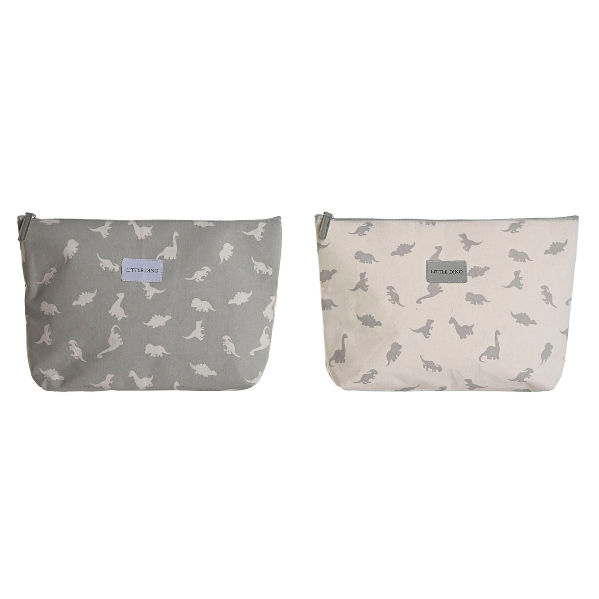 Travel Vanity Case DKD Home Decor Hvid Grå Bomuld 33 x 8 x 21 cm (2 Enheder) produktemballage