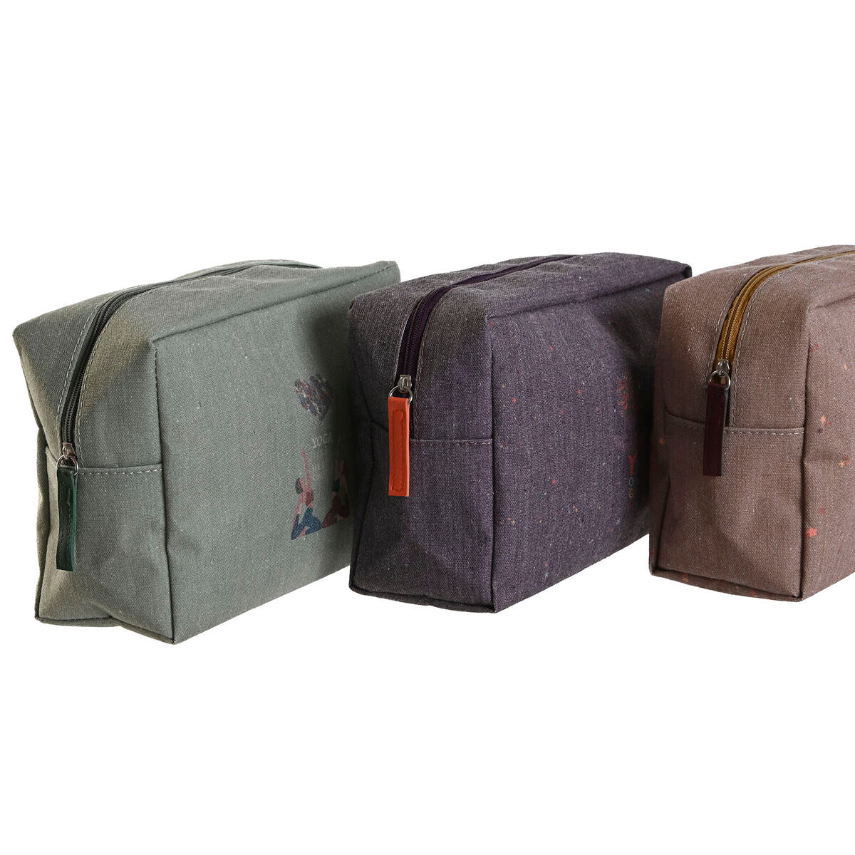 Travel Vanity Case DKD Home Decor Brun Grøn Bourgogne 20 x 8 x 14 cm produktemballage