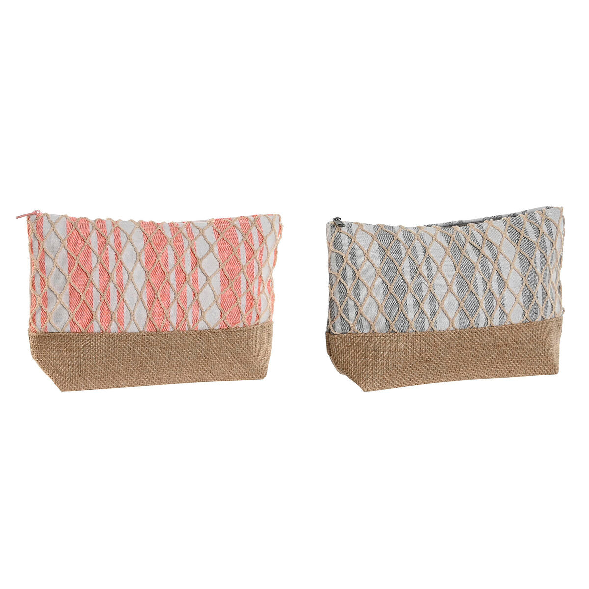 Travel Vanity Case Home ESPRIT Grey Coral 25 x 7 x 15 cm (2 enheder) produktemballage
